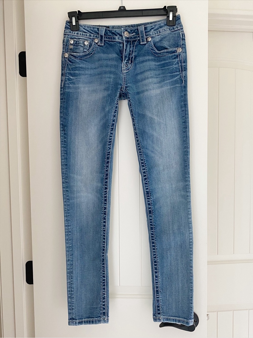 MISS ME Midwash Blue Womens Skinny Jeans Size 28